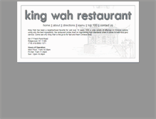 Tablet Screenshot of kingwahrestaurant.com